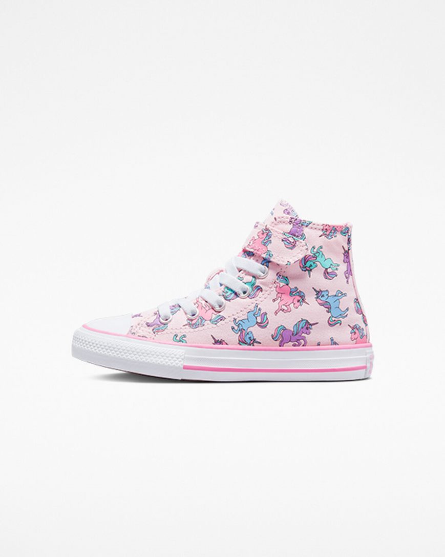 Tenisi Inalti Baieti Converse Chuck Taylor All Star Easy-On Unicorns Roz Albastri | RO 13ZAXG160